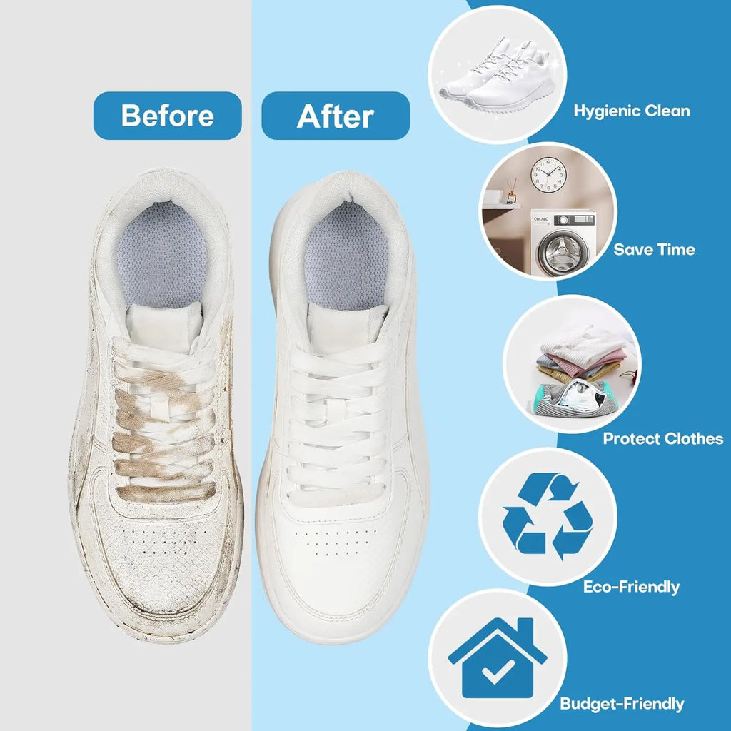 Shoes Washing Bag Laundry Bag Padded Shoe Protector Fluffy Fiber Polyester Laundry Wash Bag Machine Washable Organizer