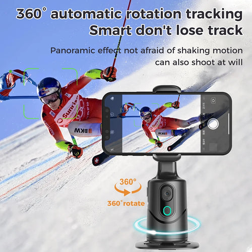 Auto Face Tracking Tripod No App Smart Stand Built-In Fill Light Follow-up Gimbal Stabilizer for Video Recording