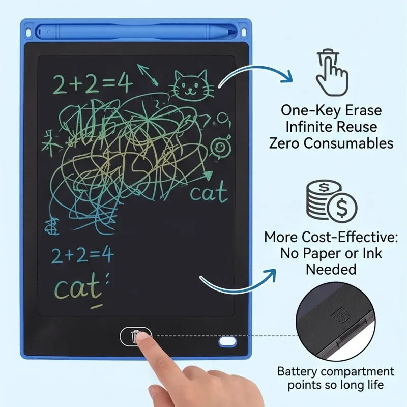 8.5'' LCD Writing Tablet Drawing Board Kids Graffiti Sketchpad Toys Handwriting Blackboard Counting Learning Toys Birthday Gifts