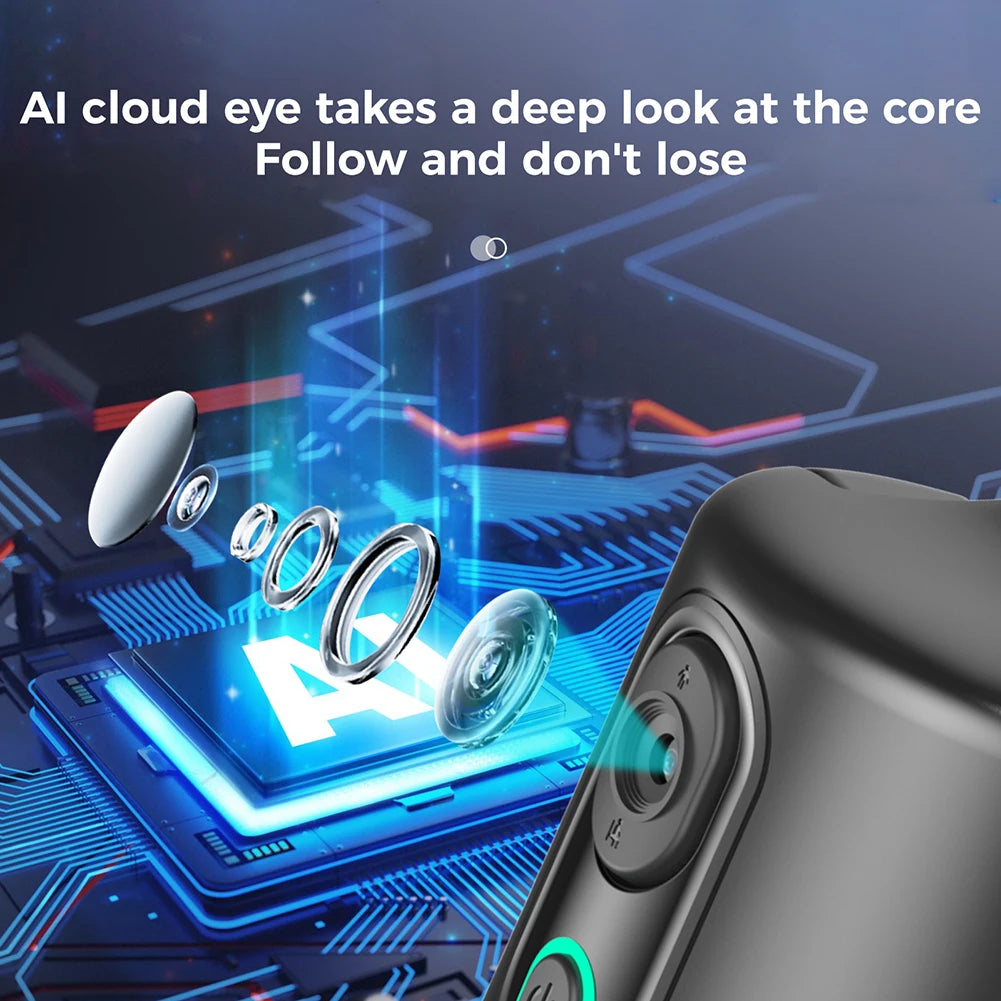 Auto Face Tracking Tripod No App Smart Stand Built-In Fill Light Follow-up Gimbal Stabilizer for Video Recording