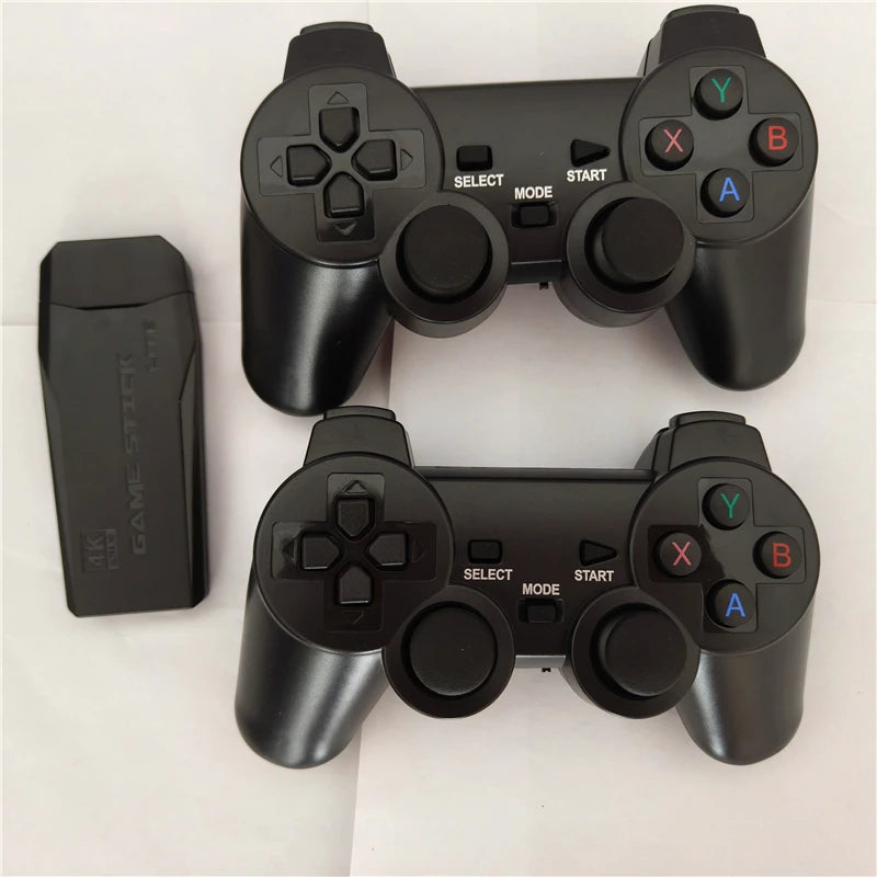 M8 TV Stick Video Game Console 2.4G Double Wireless Controller 4K 20000 Games 64GB 32GB Retro Games for Children Christmas Gift