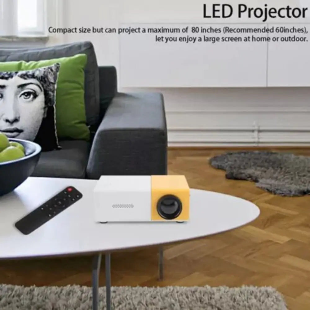1080P Resolution Mini Projector Built-in Speaker LCD Technology Portable Projector Halloween Gifts Remote Control LED Projector
